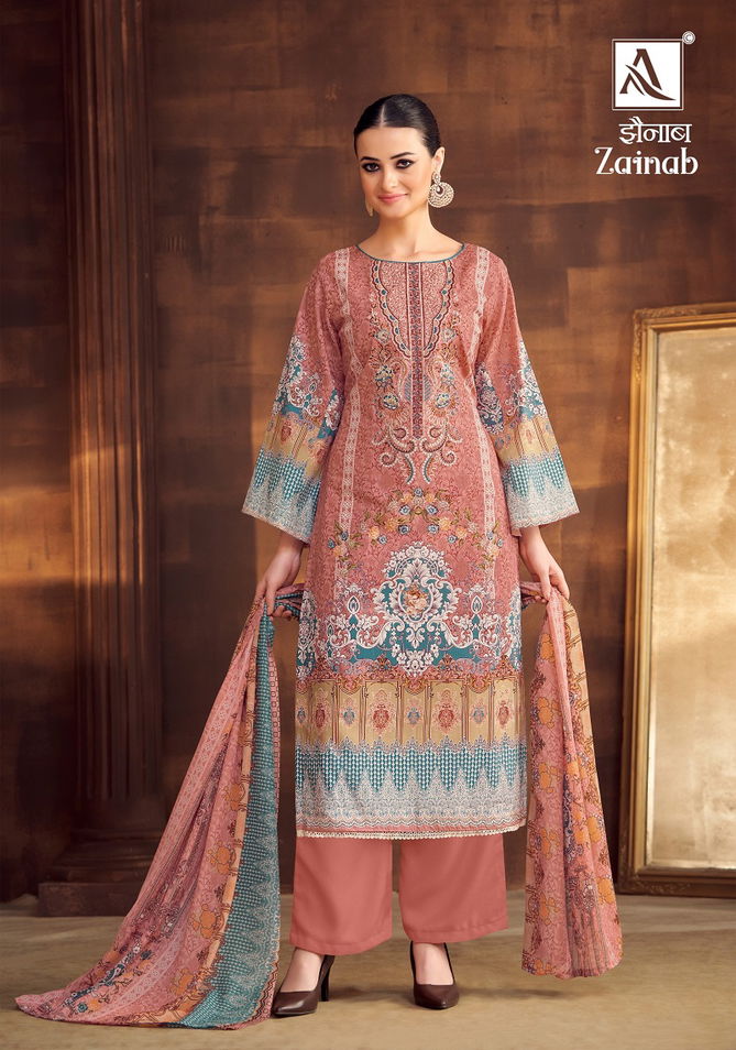 Zainab By Alok Cambric Cotton Pakistani Dress Material Wholesale Shop In Surat
